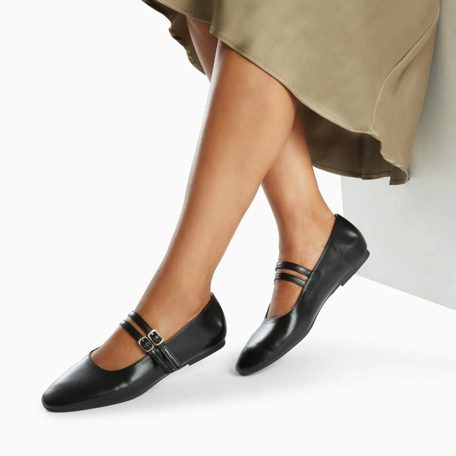 Ballerines Luce Noires A Doubles Brides