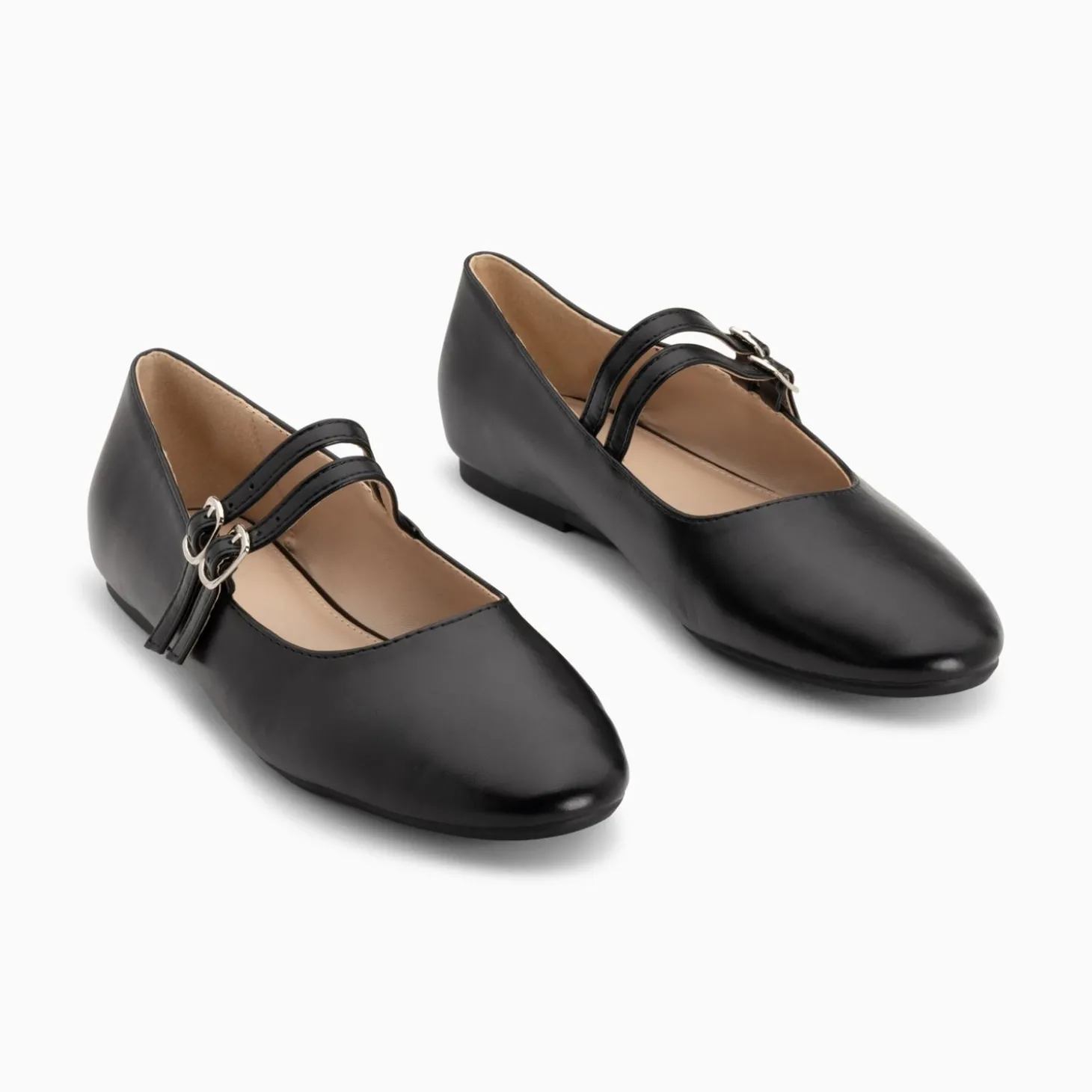 Ballerines Luce Noires A Doubles Brides
