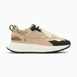 Baskets Alice Beige Et Noir A Semelle Oversize