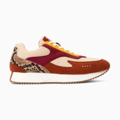 Baskets Anouk Marron Et Beige A Semelle Running