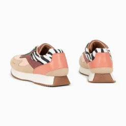 Baskets Anouk Rose Et Beige A Semelle Running