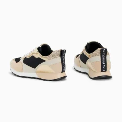 Baskets Berenice Noir Et Beige A Semelle Running