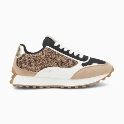 Baskets Cassandra Bronze A Paillettes Et Semelle Running