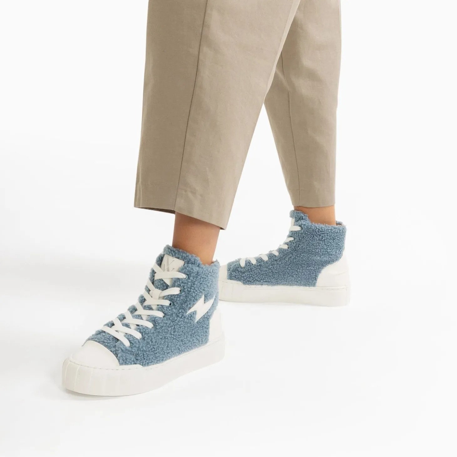 Baskets Eclair Alba Montantes Bleu-Gris