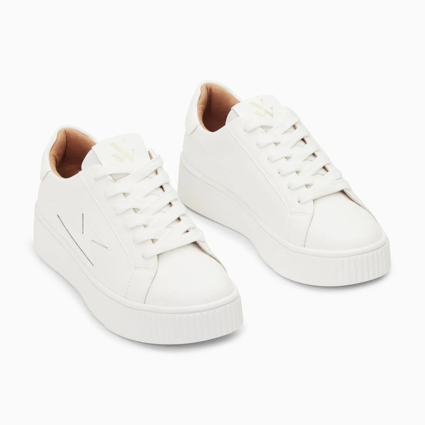 Baskets Eclair Angie Blanches Monochrome A Lacets