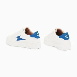 Baskets Eclair Angie Blanc Et Bleu A Lacets