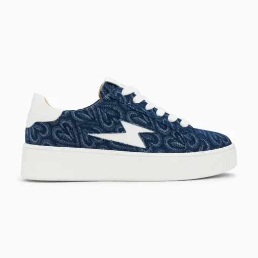 Baskets Eclair Enola Denim Coeur A Lacets