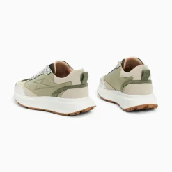 Baskets Eclair Esther Kaki Et Argent A Semelle Oversize