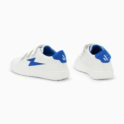 Baskets Eclair Fanny Blanc Et Bleu A Scratchs