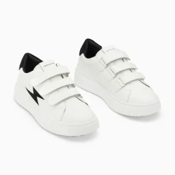 Baskets Eclair Fanny Blanc Et Noir A Scratchs