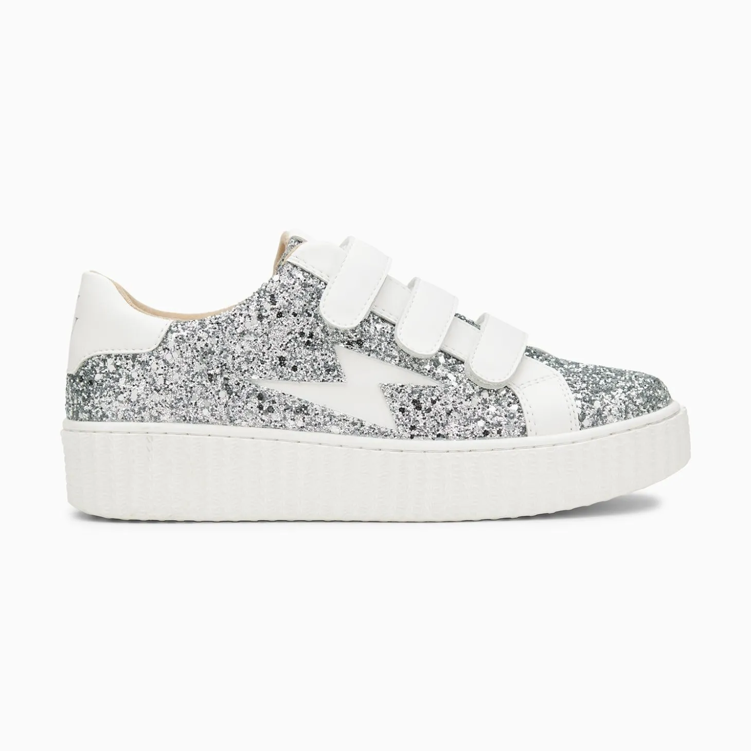 Baskets Eclair Marielle A Paillettes Argent
