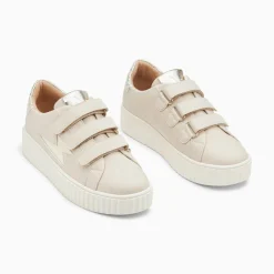 Baskets Eclair Pomeline Beige Et Or A Scratchs