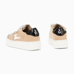 Baskets Eclair Scarlett Beiges A Empeigne Leopard