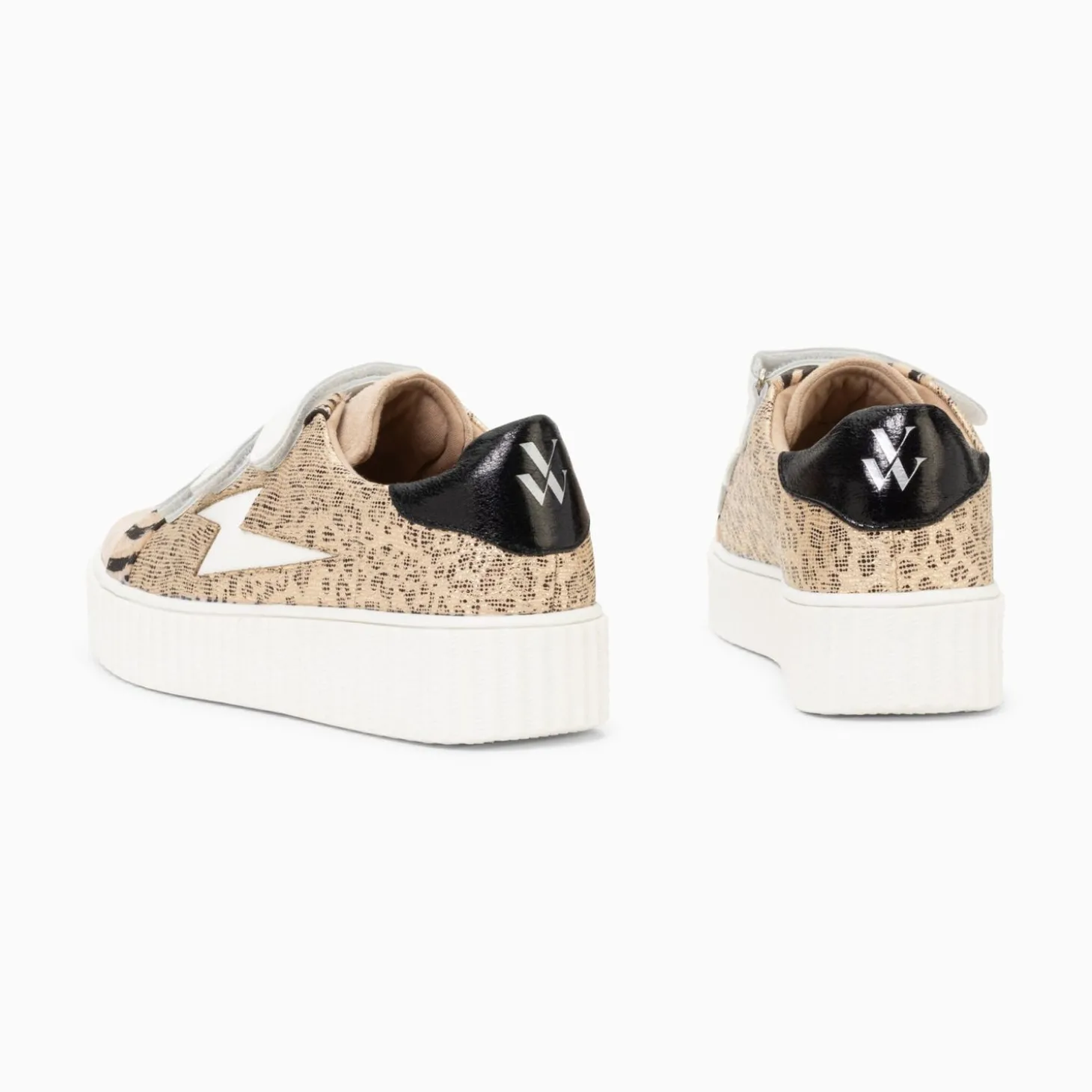 Baskets Eclair Scarlett Beiges A Imprime Leopard