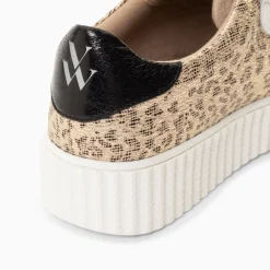 Baskets Eclair Scarlett Beiges A Imprime Leopard