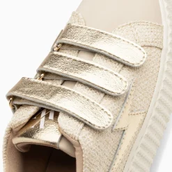 Baskets Eclair Summer Beige Et Or A Scratchs