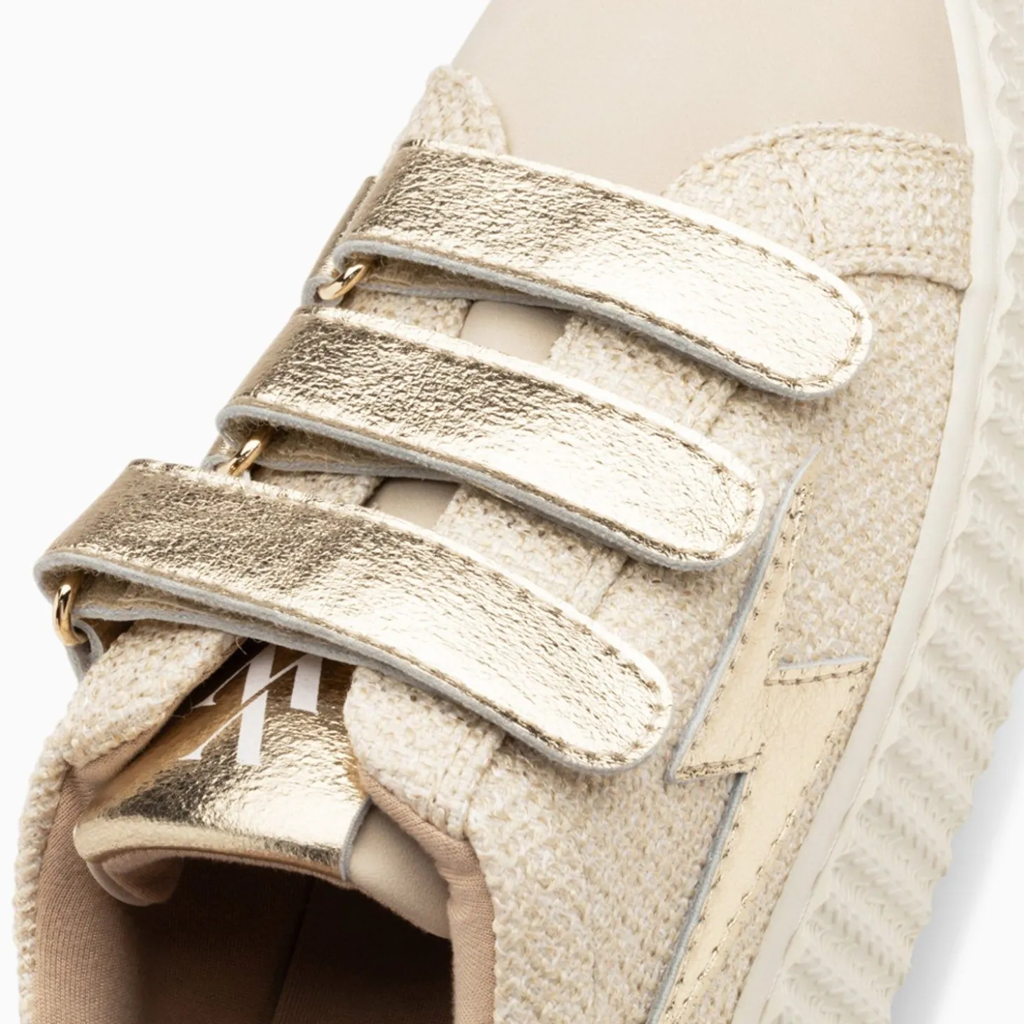 Baskets Eclair Summer Beige Et Or A Scratchs