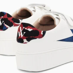 Baskets Eclair Susan Blanc Et Bleu A Scratchs