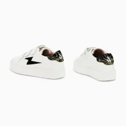 Baskets Eclair Susan Blanc Et Noir A Scratchs