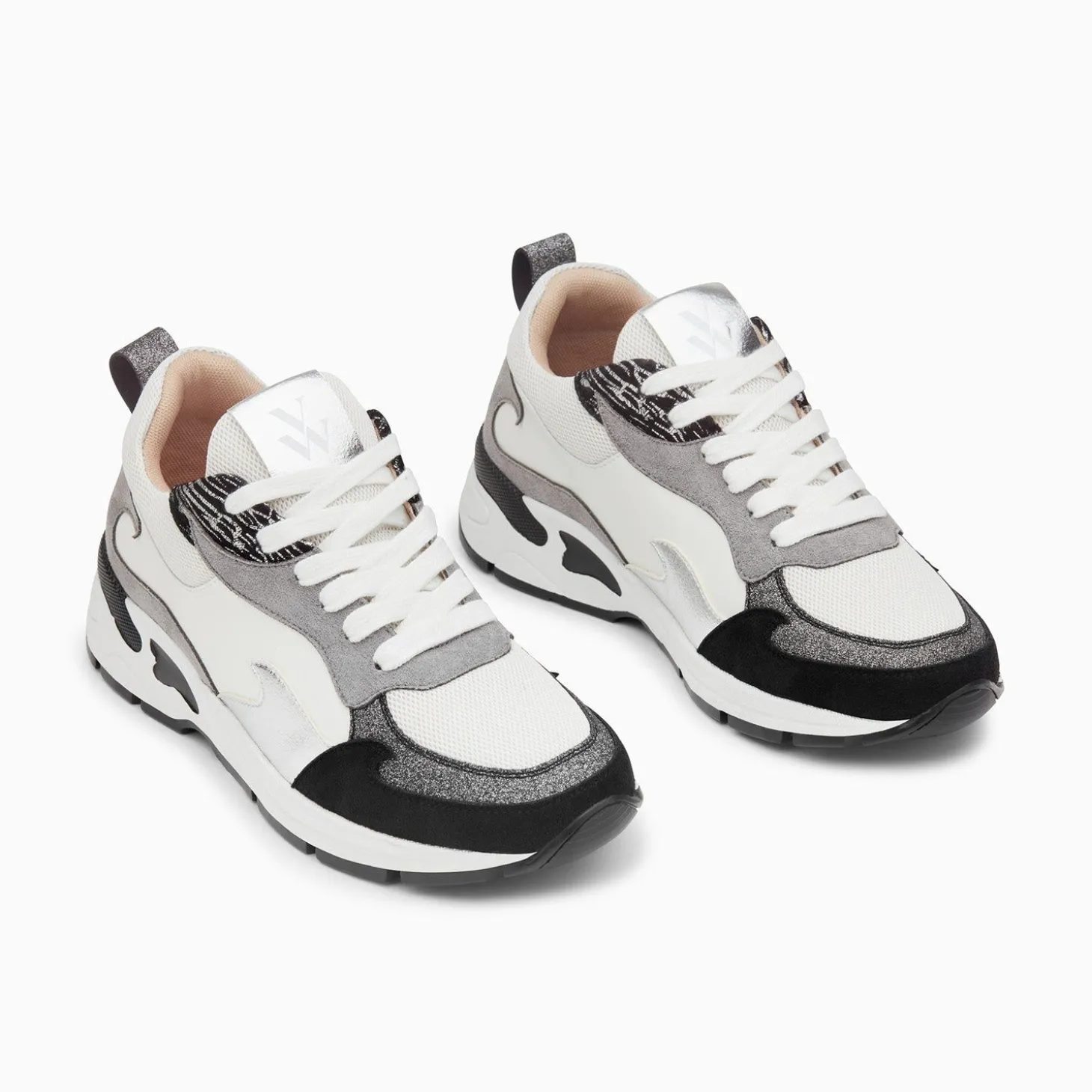 Baskets Flamme Arya Blanc Et Gris