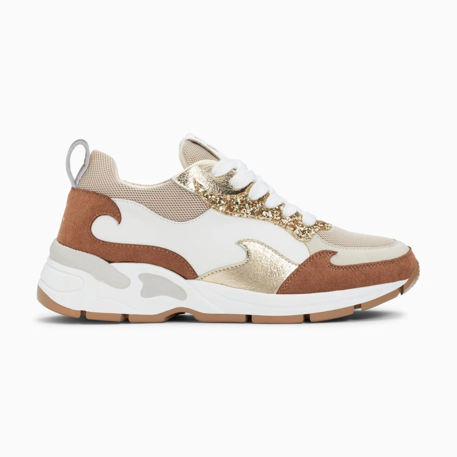 Baskets Flamme Juliette Blanc Et Camel