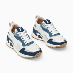 Baskets Flamme Juliette Blanc Et Denim