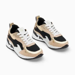 Baskets Flamme Juliette Noir Et Beige