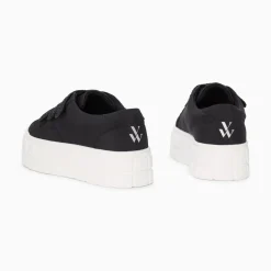 Baskets Monica Noires A Scratchs Glitter Et Plateforme