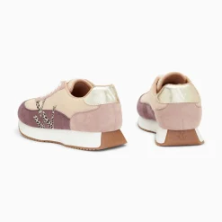 Baskets Monogramme Adelie Violet Et Beige A Semelle Running