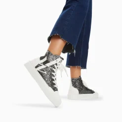 Baskets Monogramme Alix Montantes A Paillettes Noires