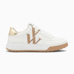Baskets Monogramme Candice Blanc Et Beige