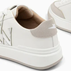 Baskets Monogramme Candice Blanc Et Gris