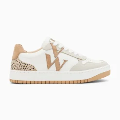 Baskets Monogramme Esmee Blanc Et Beige