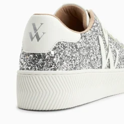 Baskets Monogramme Estelle A Paillettes Argent
