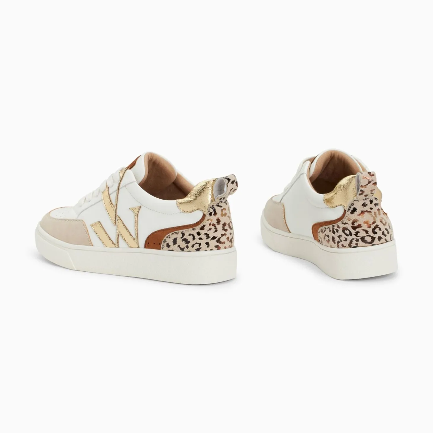Baskets Monogramme Luna Blanc Et Or