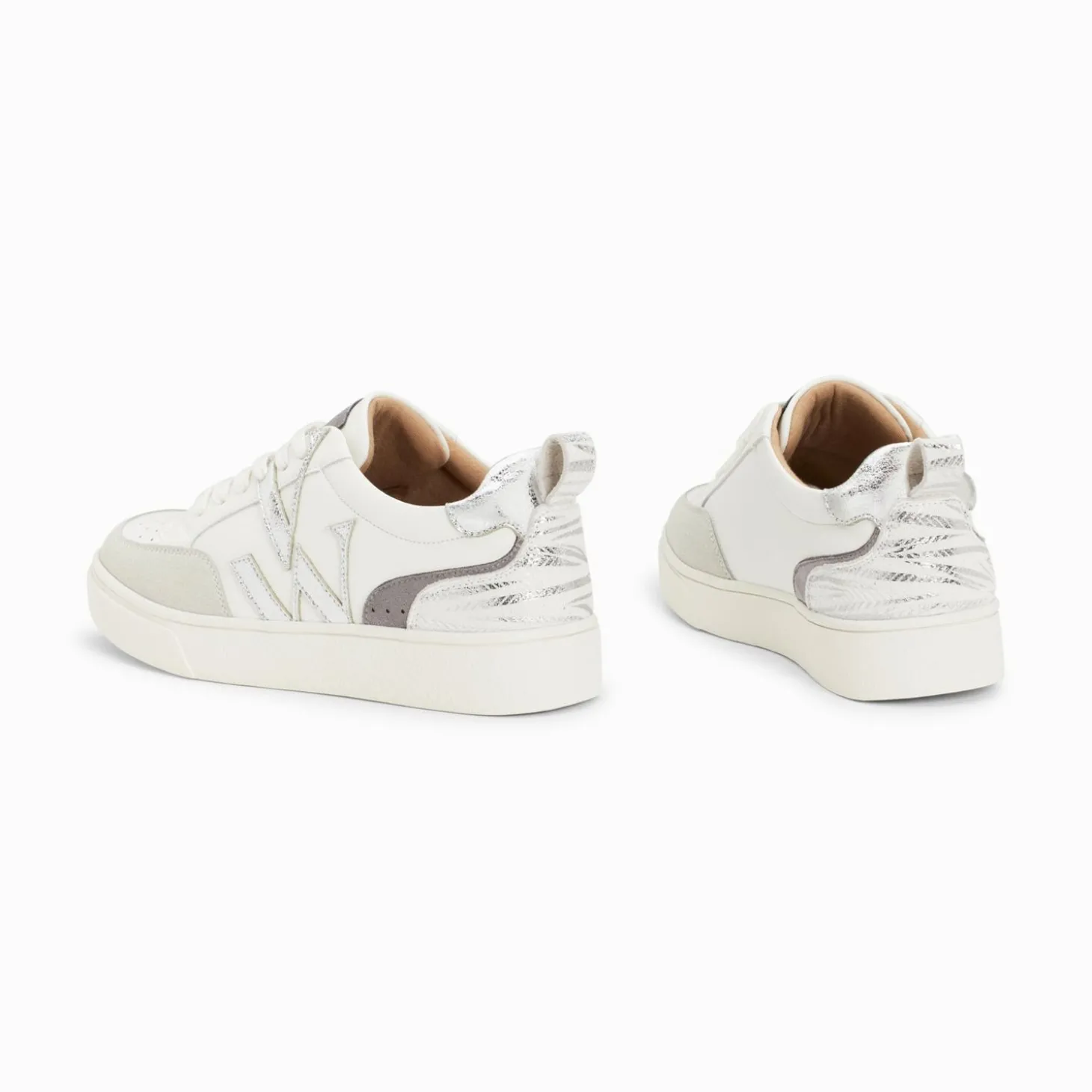 Baskets Monogramme Luna Blanc Et Argent