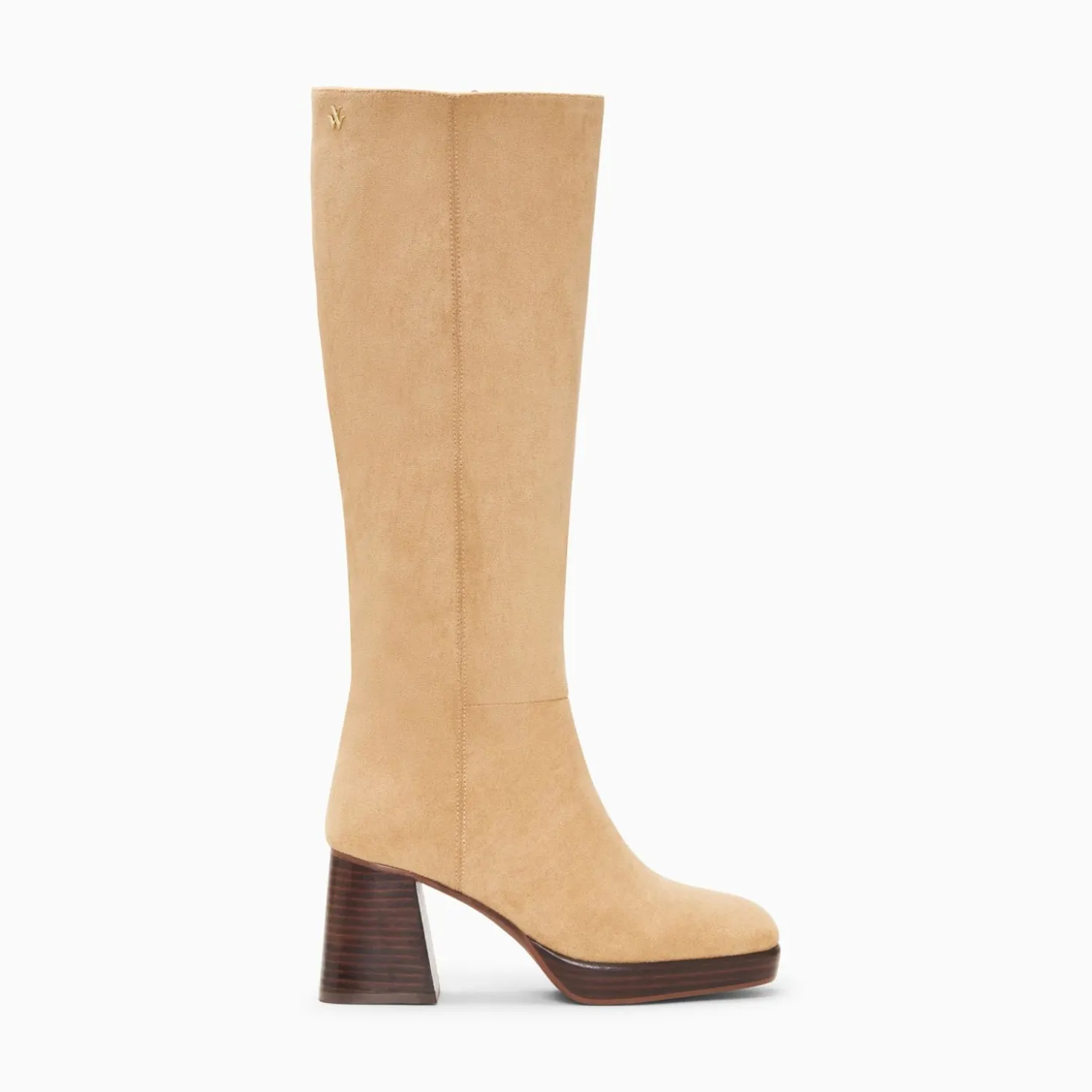 Bottes Nia Beiges A Talon Bois