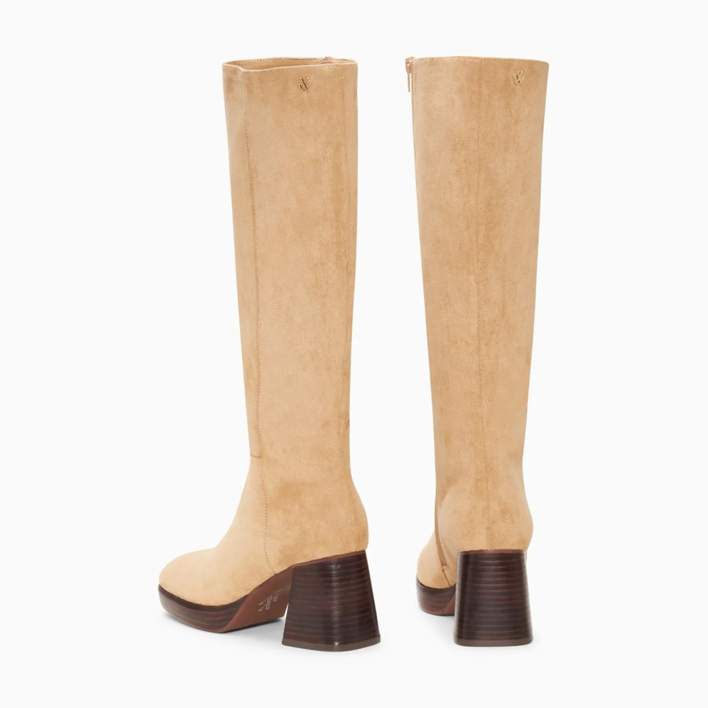 Bottes Nia Beiges A Talon Bois