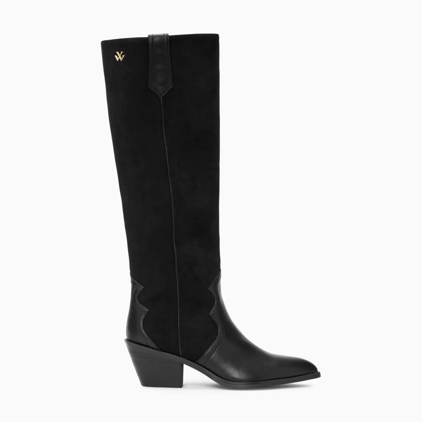 Bottes Santiags Joe Bi-Matiere Noires