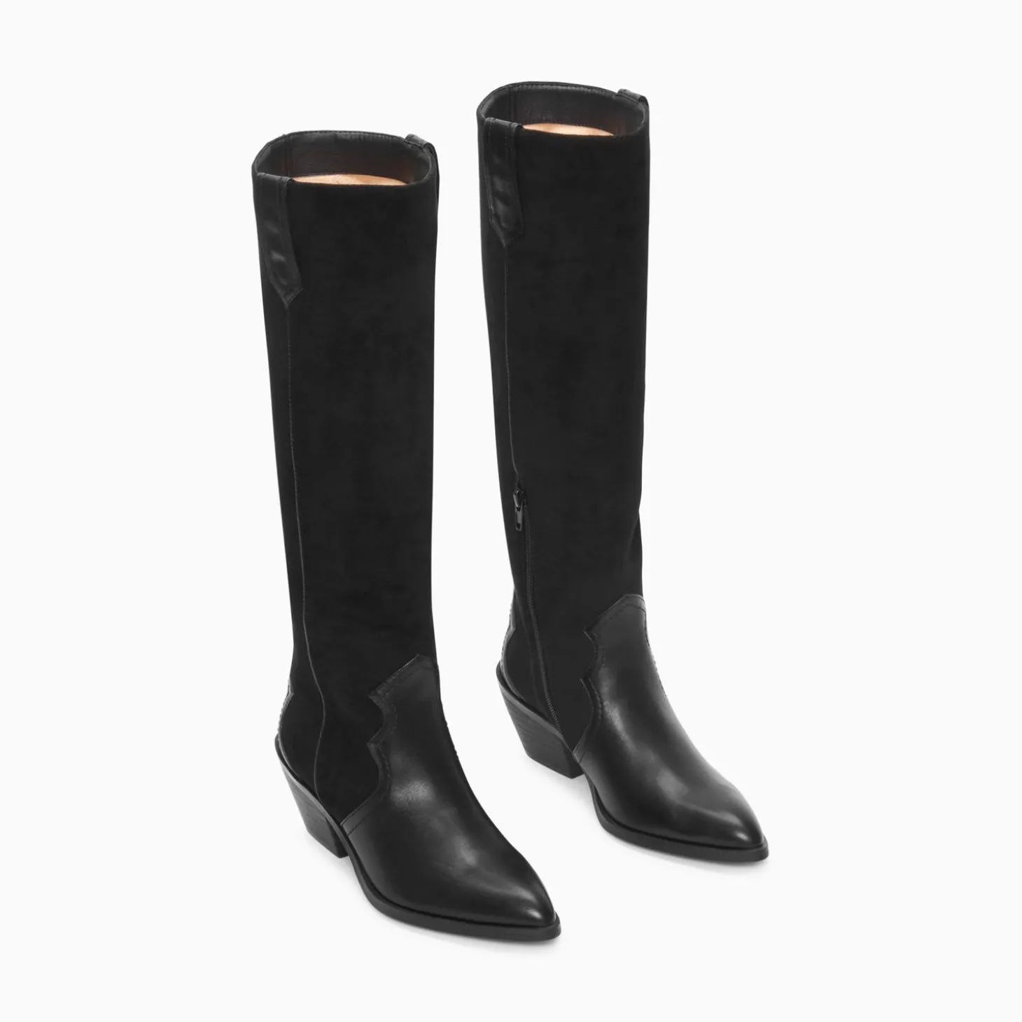 Bottes Santiags Joe Bi-Matiere Noires