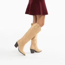 Bottes Santiags Sharon Beiges A Talon