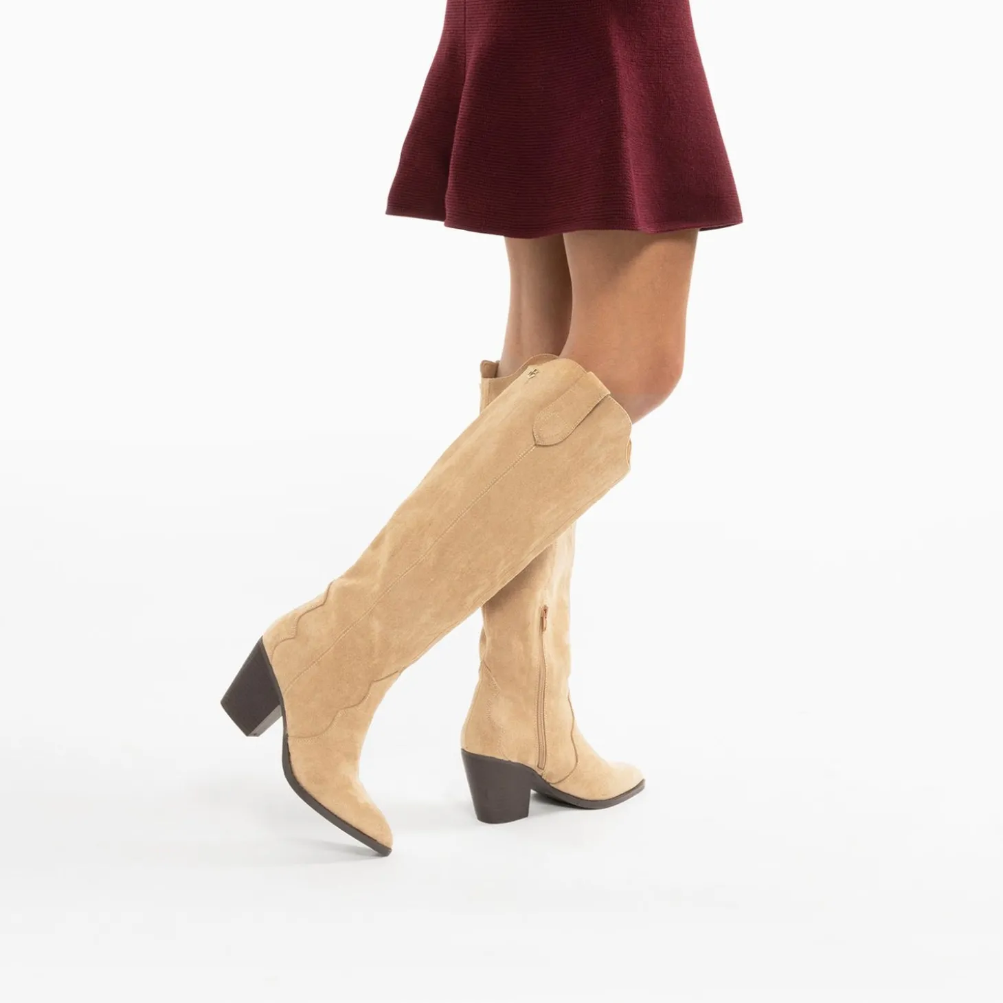 Bottes Santiags Sharon Beiges A Talon
