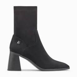 Bottines Chaussettes Alizee Noires A Talon Trapeze