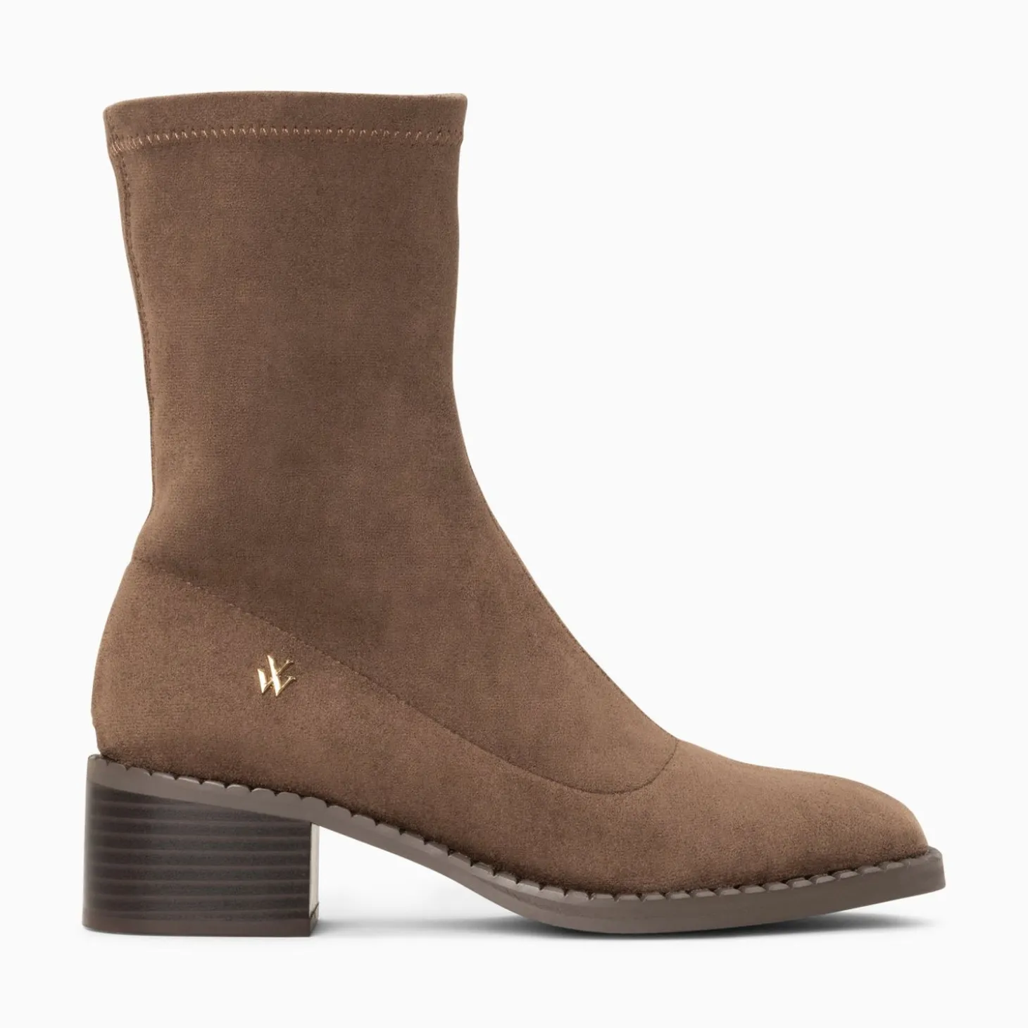 Bottines Chaussettes Bobby Taupe