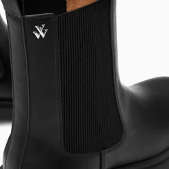 Bottines Chelsea Phoebe Noires A Semelle Oversize