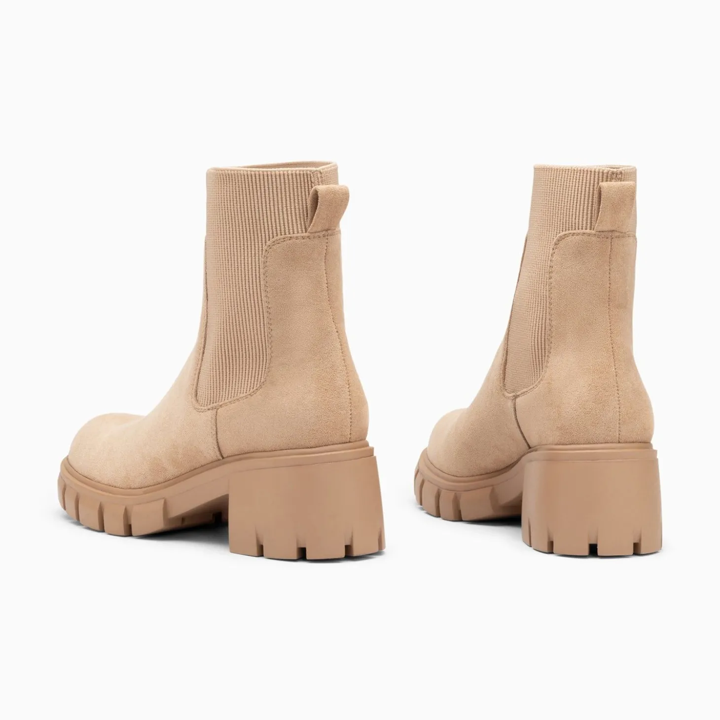 Bottines Chelsea Valerie Beige A Talon Crante