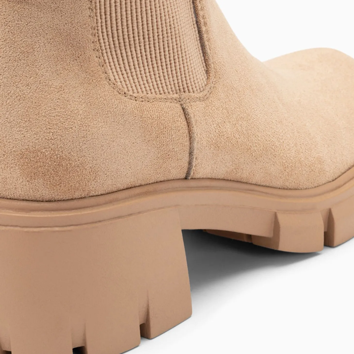 Bottines Chelsea Valerie Beige A Talon Crante