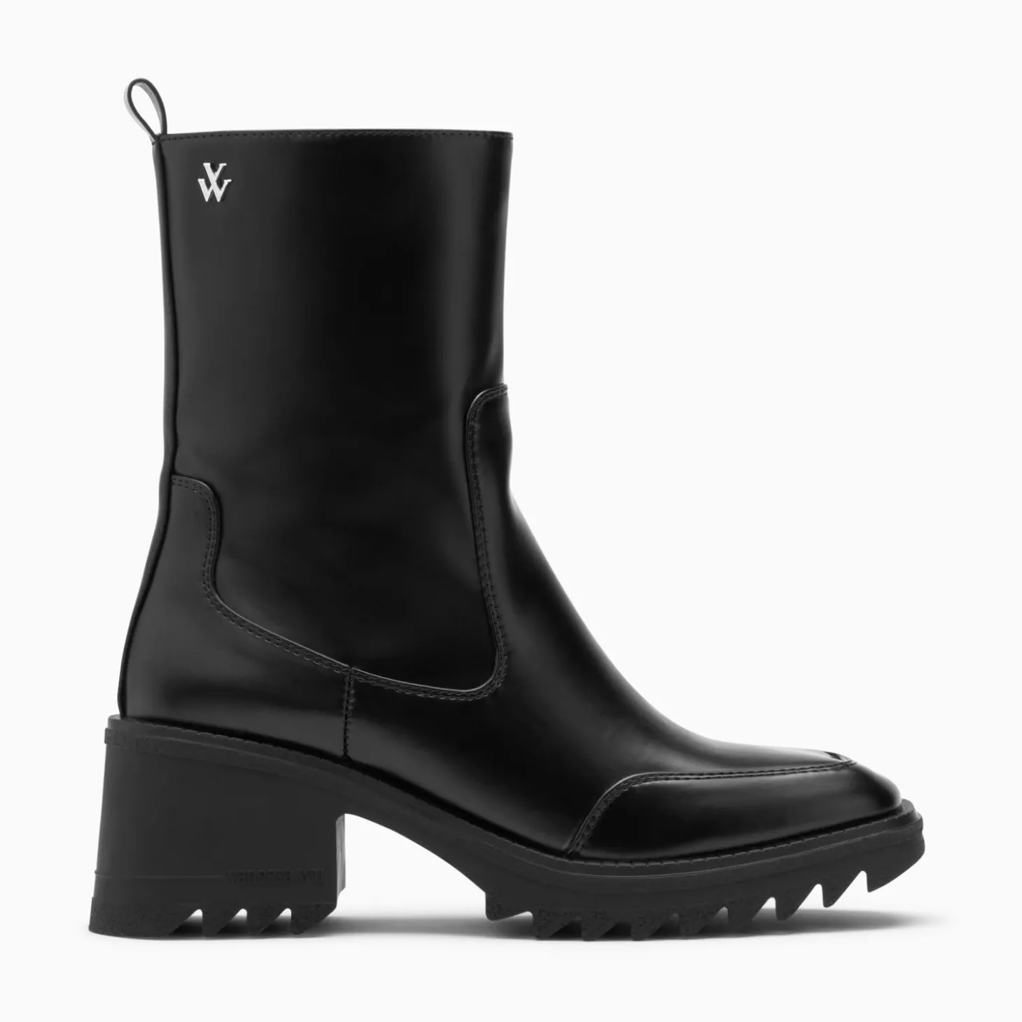 Bottines De Pluie Lea Noires A Talon Crante