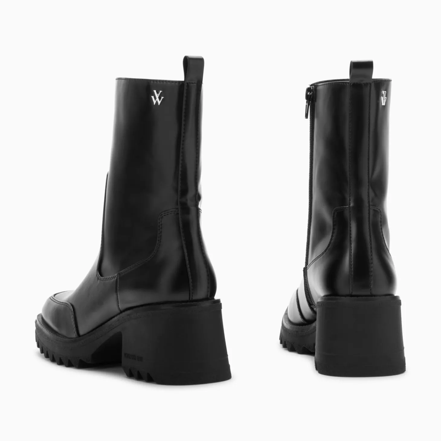 Bottines De Pluie Lea Noires A Talon Crante