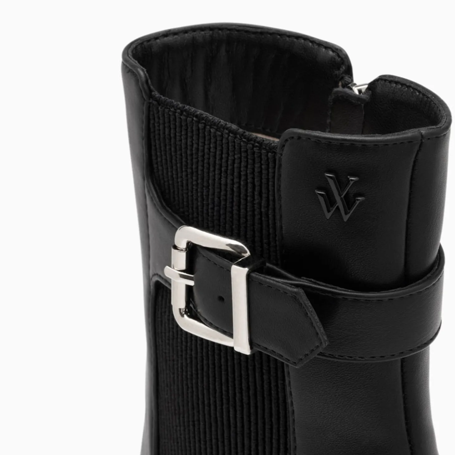 Bottines Montantes Clementine Noires A Talon Trapeze